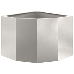 vidaXL Corner Planter Silver 45 x 45 x 35 cm Stainless steel 5