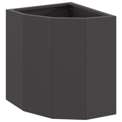 vidaXL Corner Planter Black 30 x 30 x 35 cm Steel 2