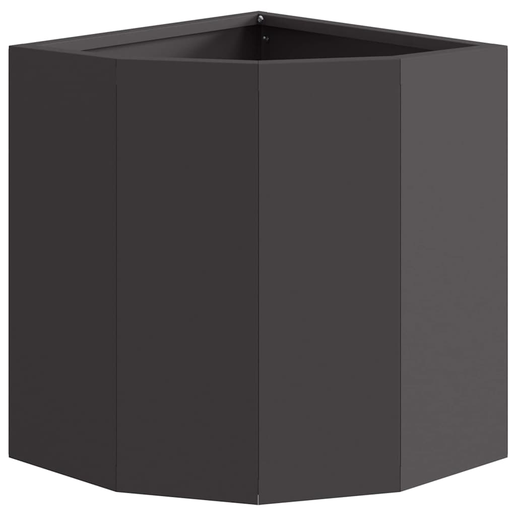 vidaXL Corner Planter Black 30 x 30 x 35 cm Steel 5