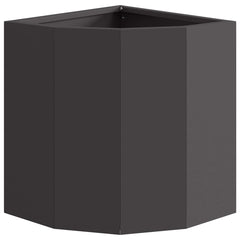 vidaXL Corner Planter Black 30 x 30 x 35 cm Steel 5
