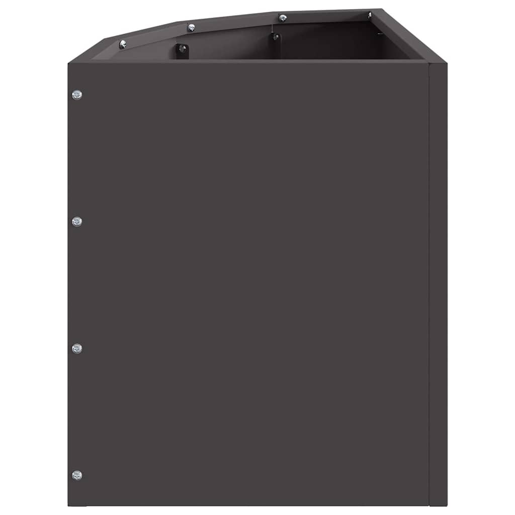 vidaXL Corner Planter Black 30 x 30 x 35 cm Steel 6