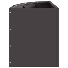 vidaXL Corner Planter Black 30 x 30 x 35 cm Steel 6