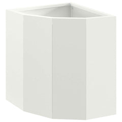 vidaXL Corner Planter White 30 x 30 x 35 cm Steel 2
