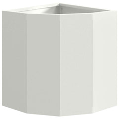 vidaXL Corner Planter White 30 x 30 x 35 cm Steel 5