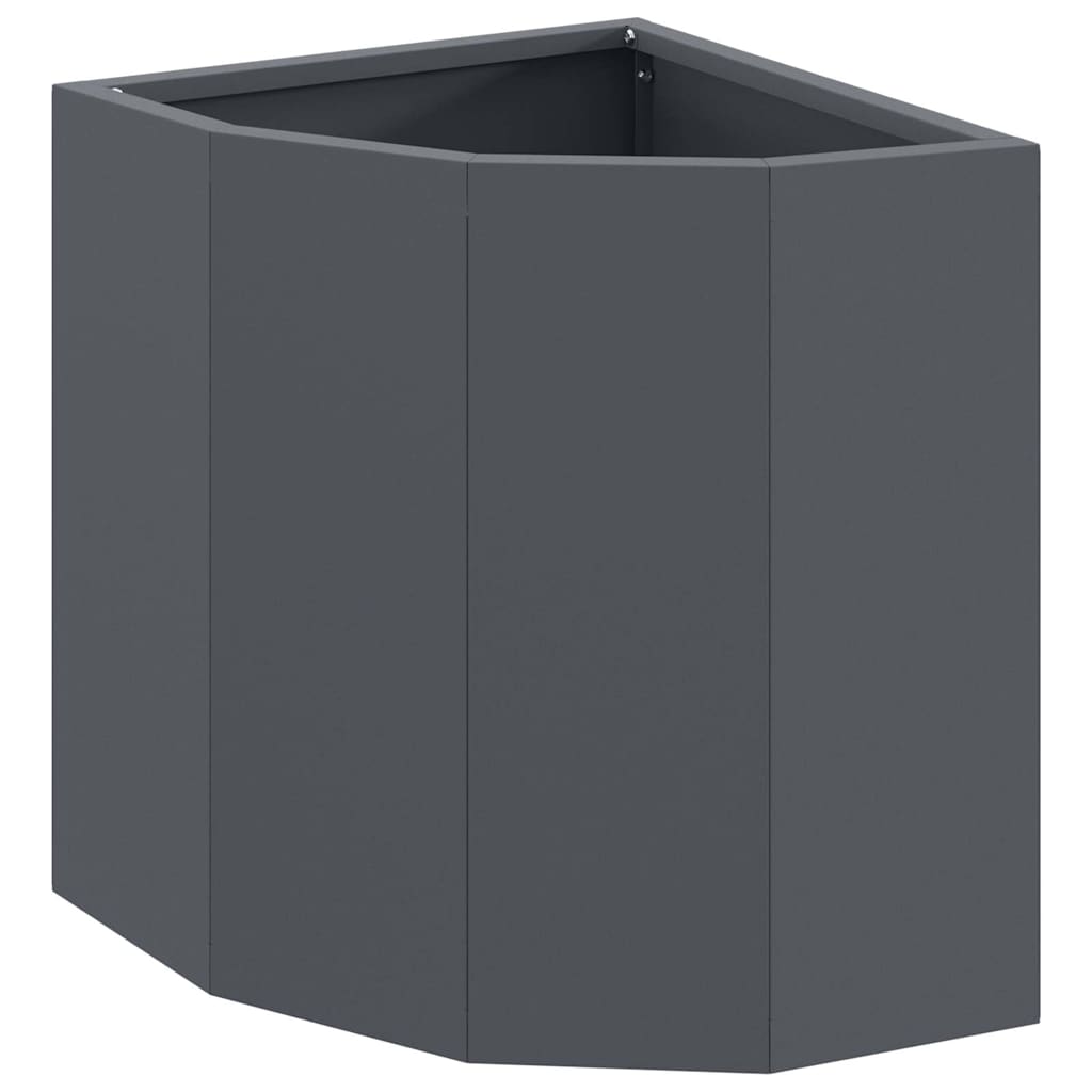 vidaXL Corner Planter Anthracite 30 x 30 x 35 cm Steel 2