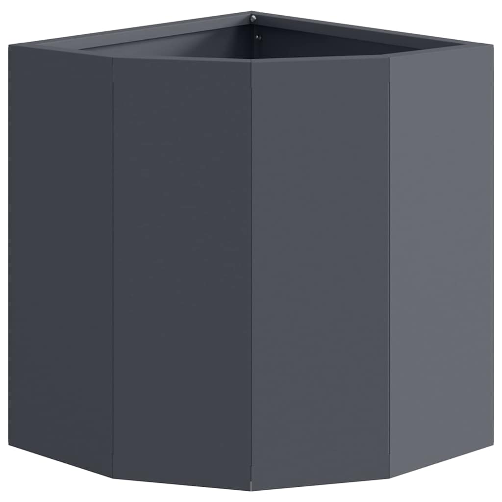 vidaXL Corner Planter Anthracite 30 x 30 x 35 cm Steel 5