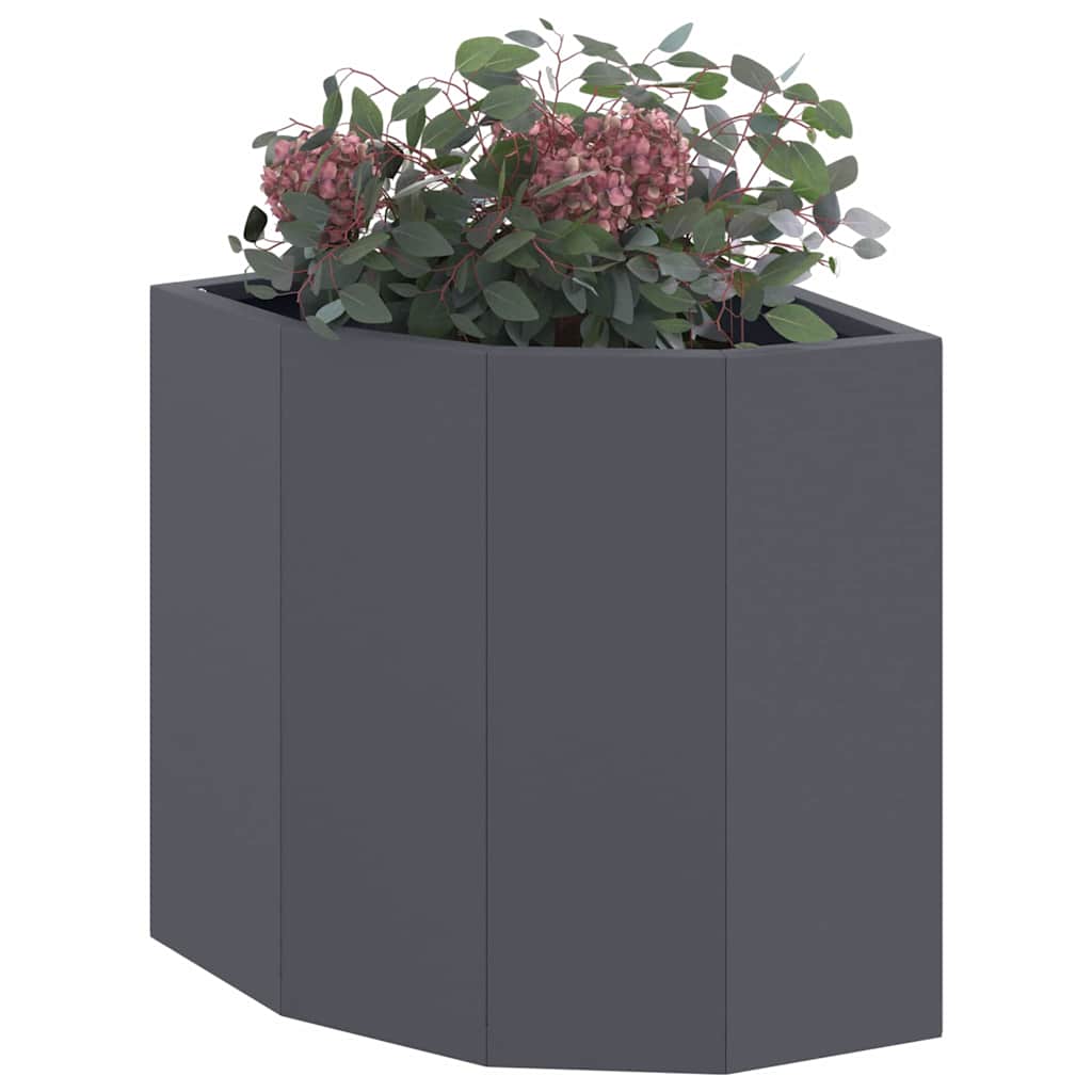 vidaXL Corner Planter Anthracite 30 x 30 x 35 cm Steel 3