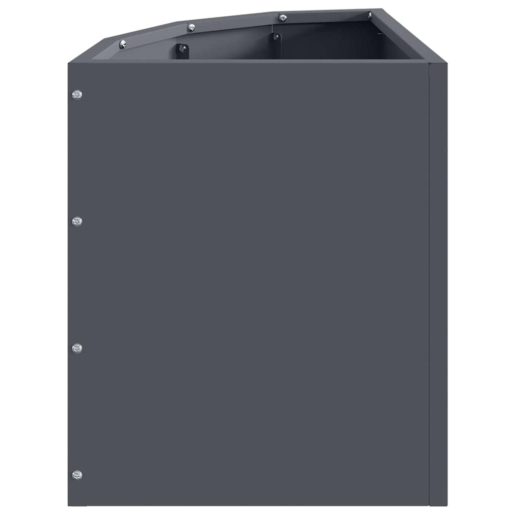 vidaXL Corner Planter Anthracite 30 x 30 x 35 cm Steel 6