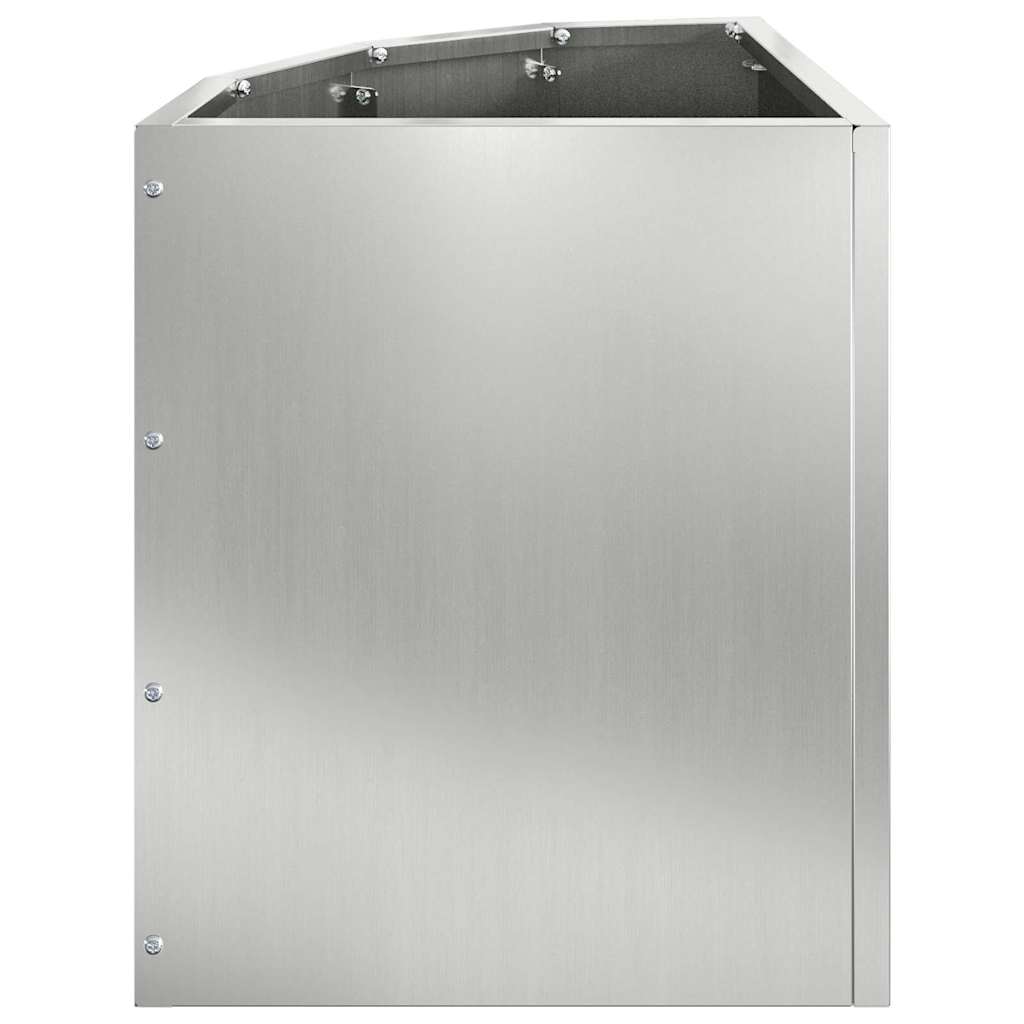 vidaXL Corner Planter Silver 30 x 30 x 35 cm Galvanised steel 6