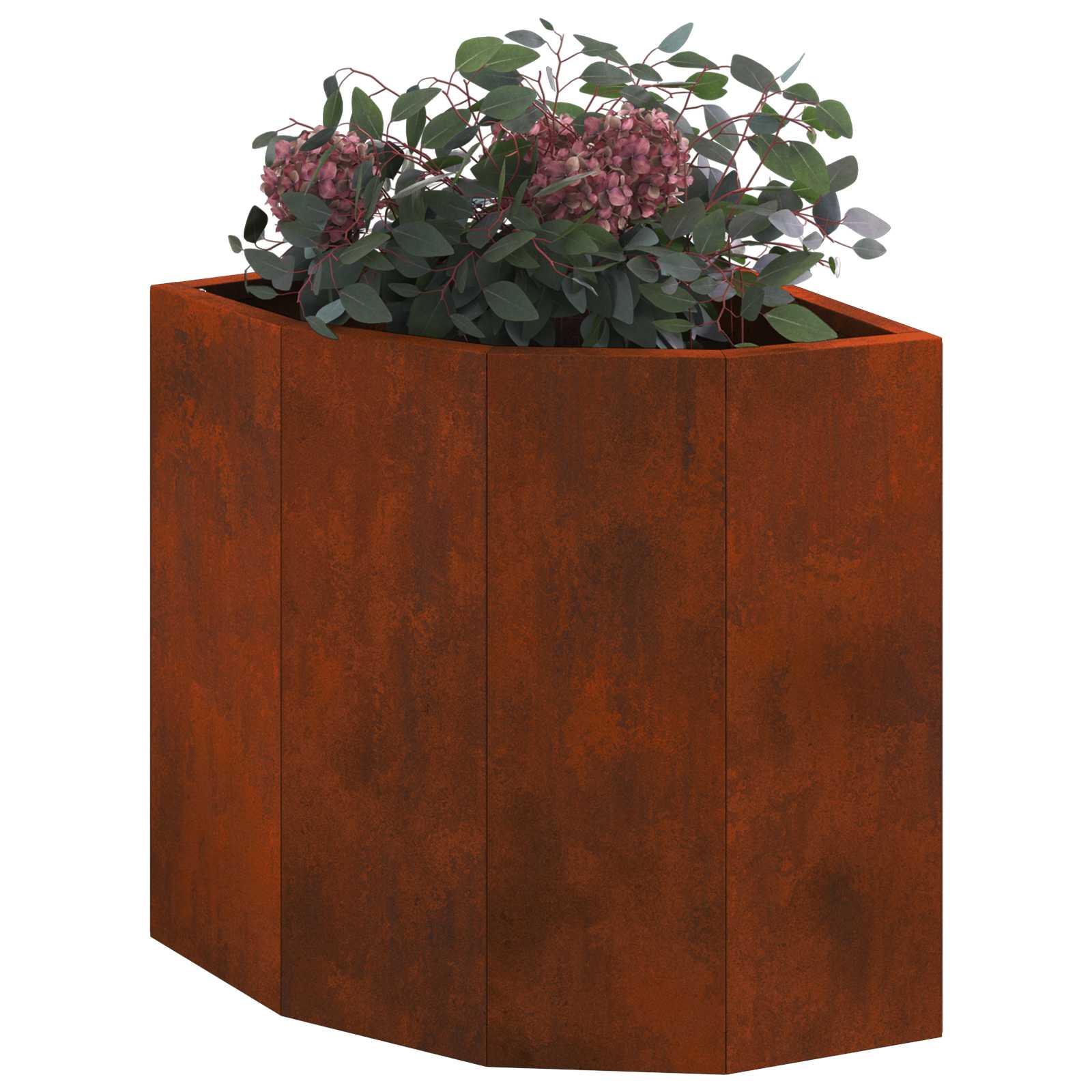 vidaXL Corner Planter Rusty 30 x 30 x 35 cm Weathering steel 3