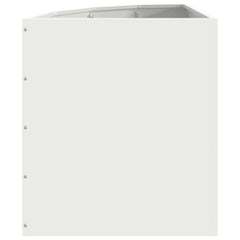 vidaXL Corner Planter White 45 x 45 x 50 cm Steel 6