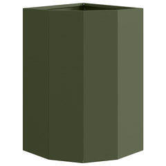 vidaXL Corner Planter Olive green 30 x 30 x 50 cm Steel 5