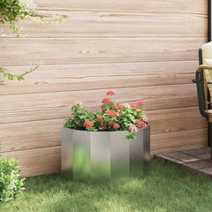 vidaXL Planter Silver 60 x 30 x 35 cm Stainless Steel 4