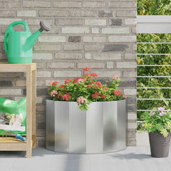 vidaXL Planter Silver 60 x 30 x 35 cm Galvanised Steel 1