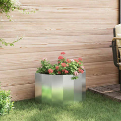 vidaXL Planter Silver 60 x 30 x 35 cm Galvanised Steel 4