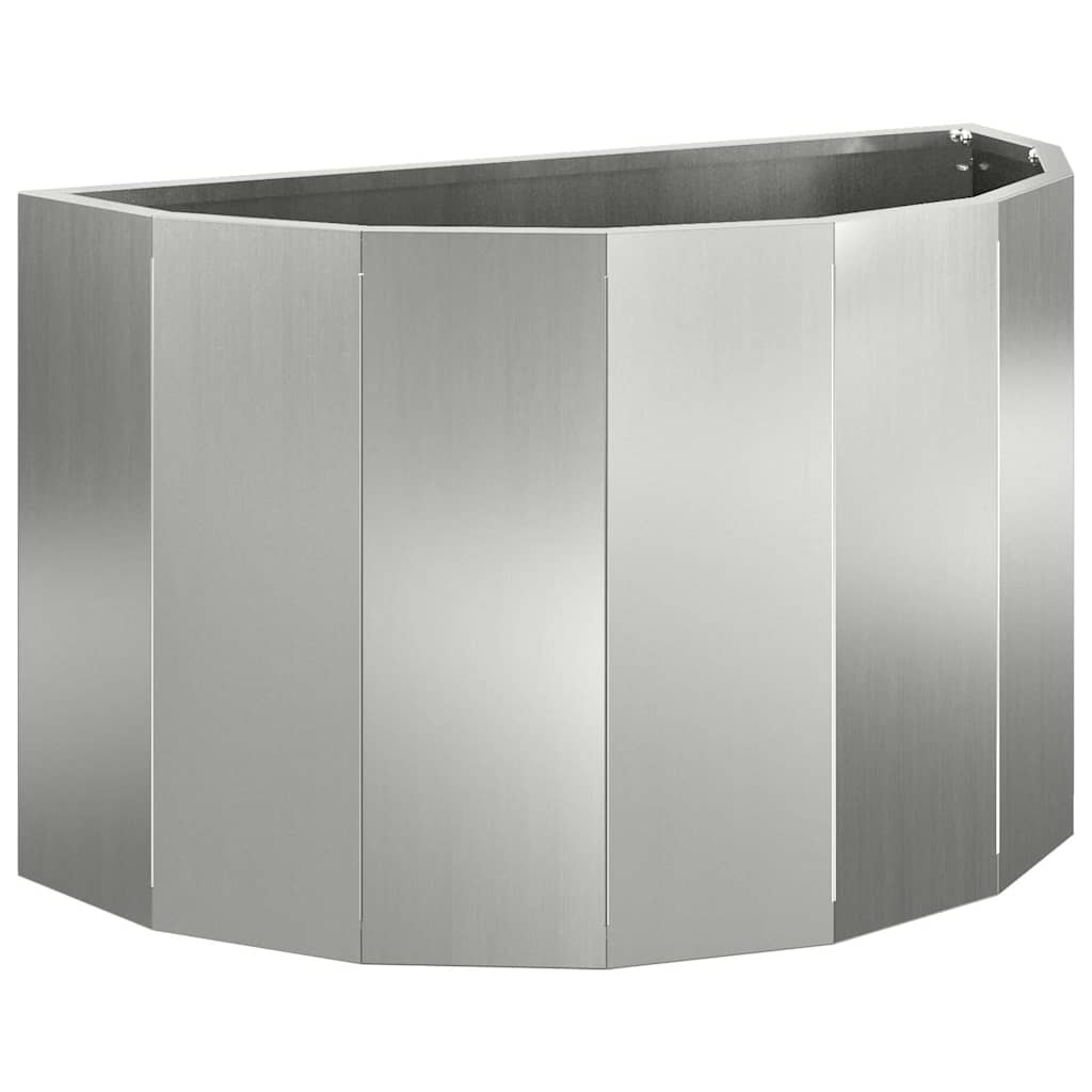 vidaXL Planter Silver 60 x 30 x 35 cm Galvanised Steel 2
