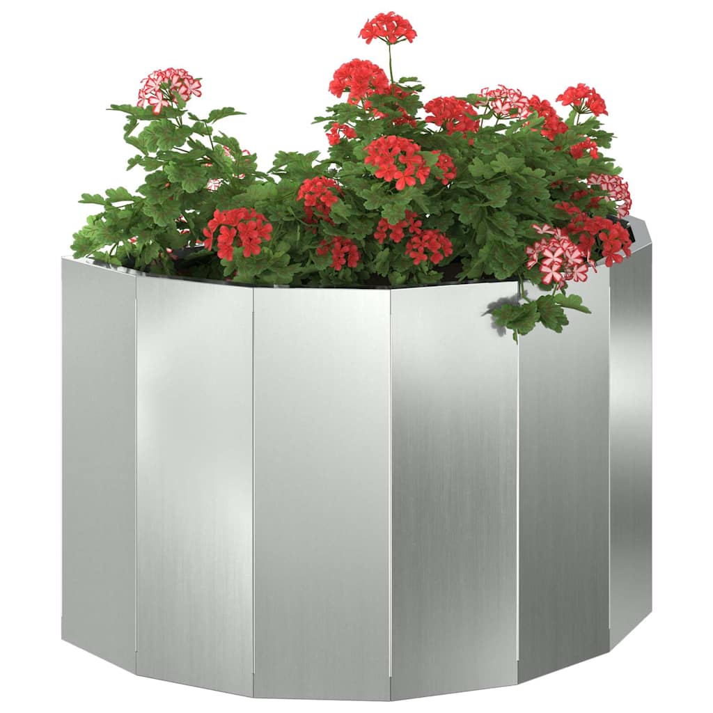 vidaXL Planter Silver 60 x 30 x 35 cm Galvanised Steel 3