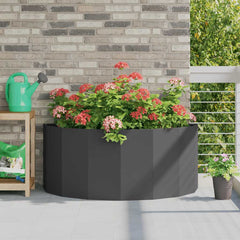 Planter 120 x 60 x 50 cm Steel Black