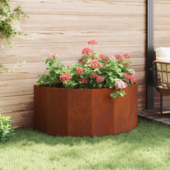 Planter 120 x 60 x 50 cm Steel Weathering steel