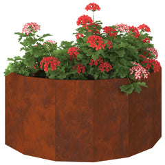Planter 120 x 60 x 50 cm Steel Weathering steel