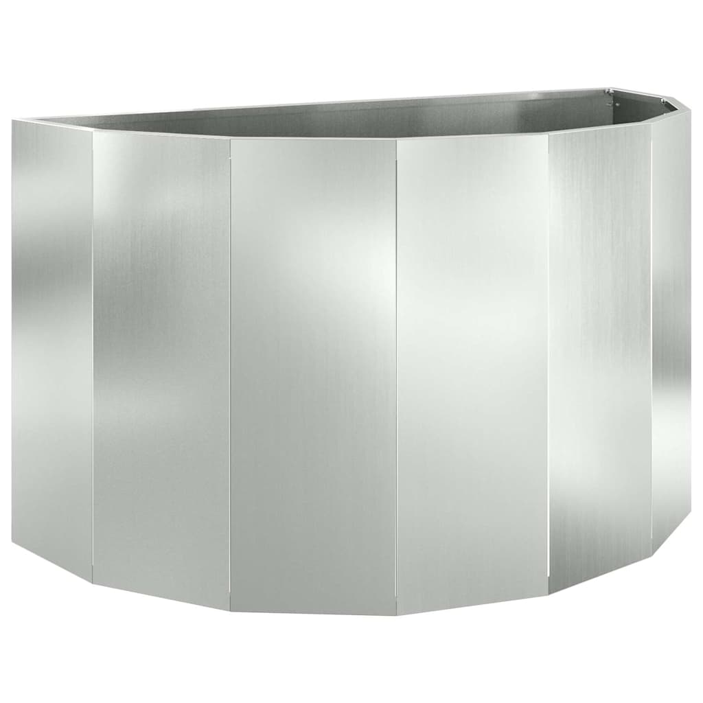 vidaXL Planter Silver 90 x 45 x 50 cm Galvanised Steel 2