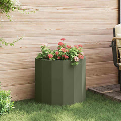 vidaXL Planter Olive Green 60 x 30 x 50 cm Steel 4