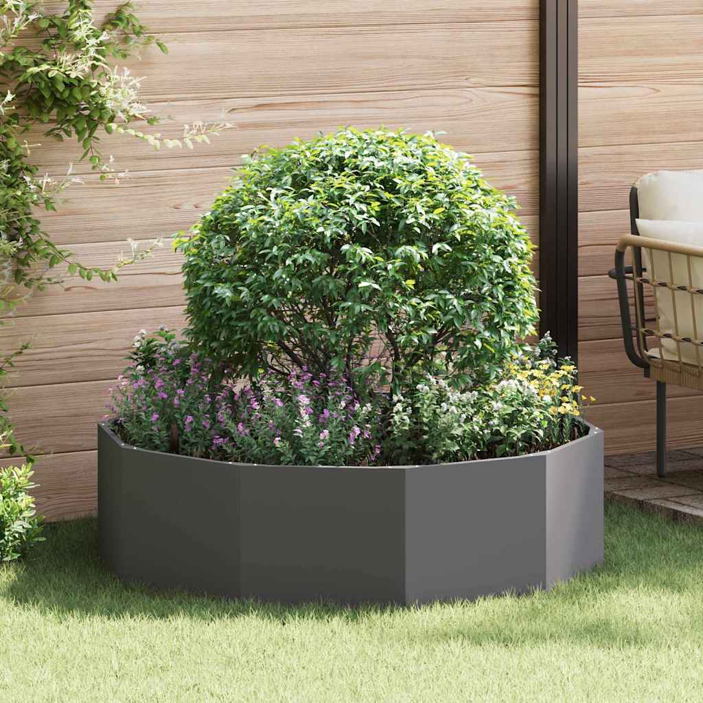Planter 120 x 120 x 35 cm Steel Black