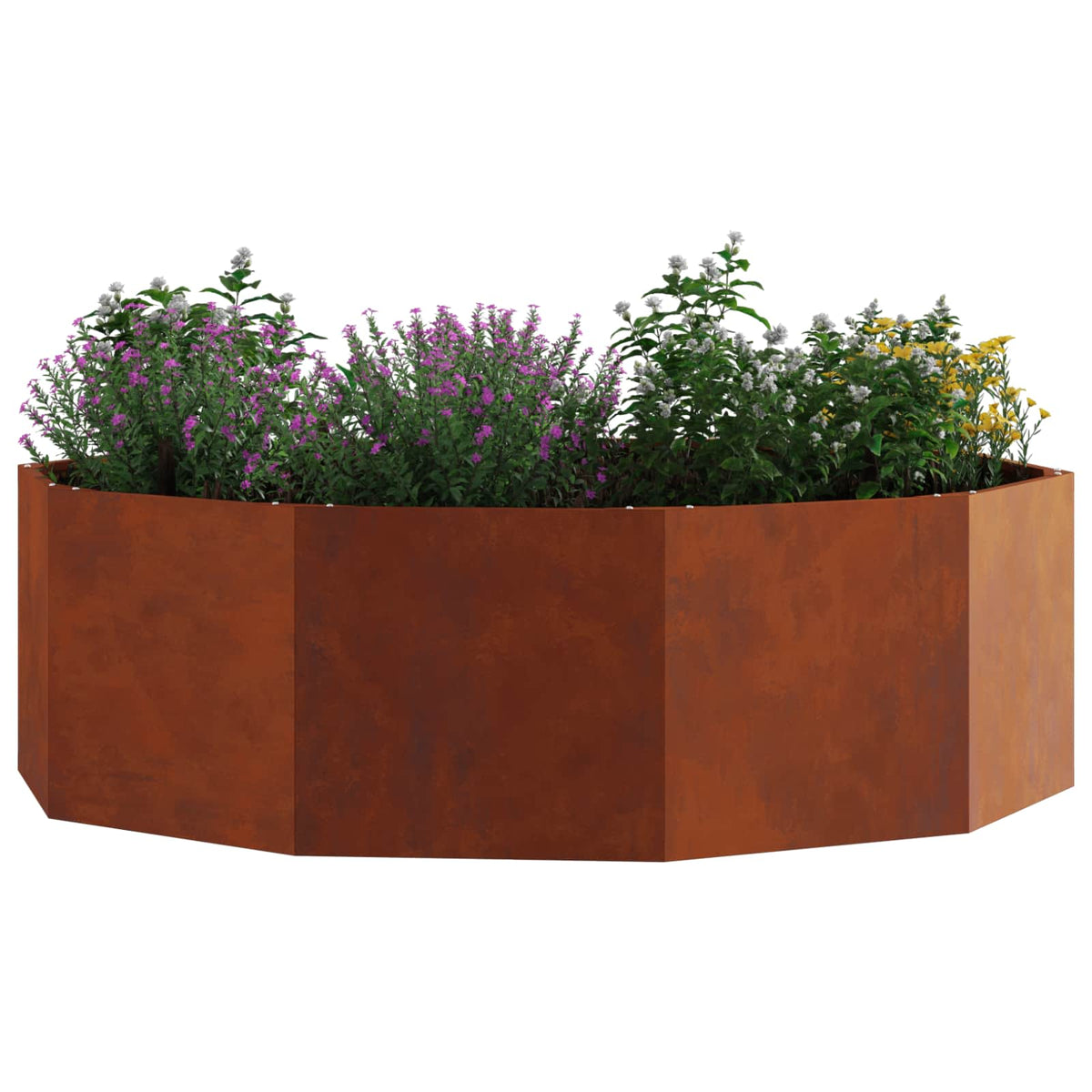 Planter 120 x 120 x 35 cm Steel Weathering steel