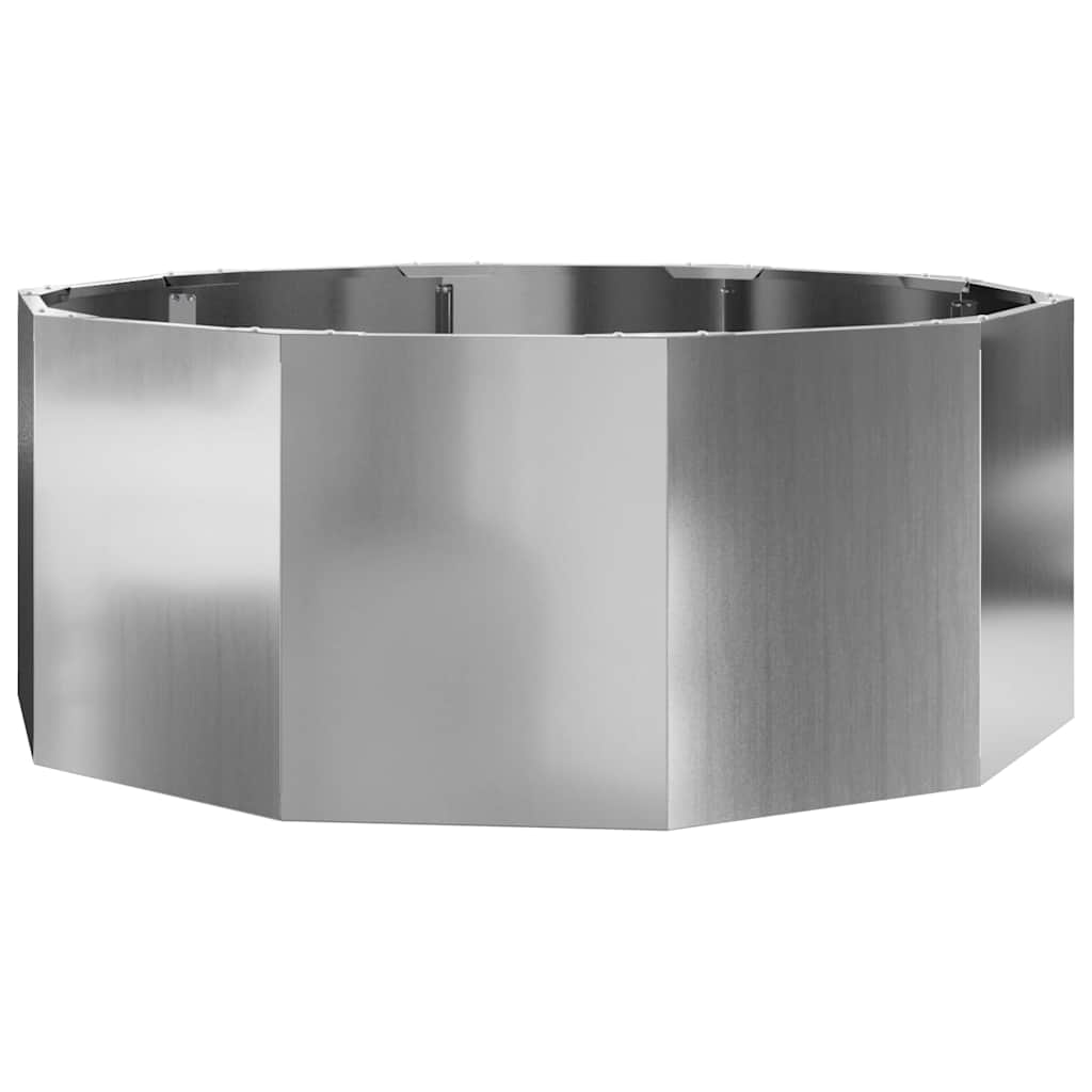 vidaXL Planter Silver 90 x 90 x 35 cm Galvanised Steel 2