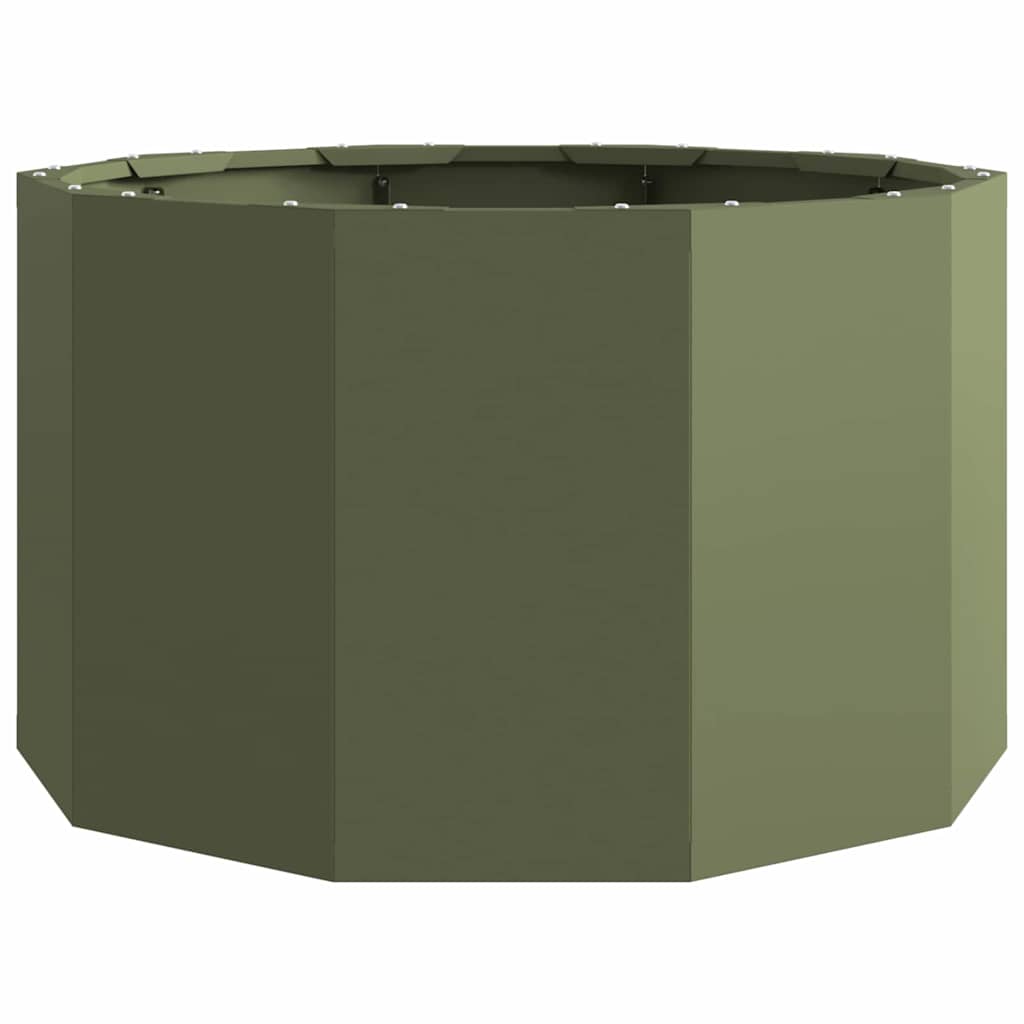 vidaXL Planter Olive Green 60 x 60 x 35 cm Steel 5