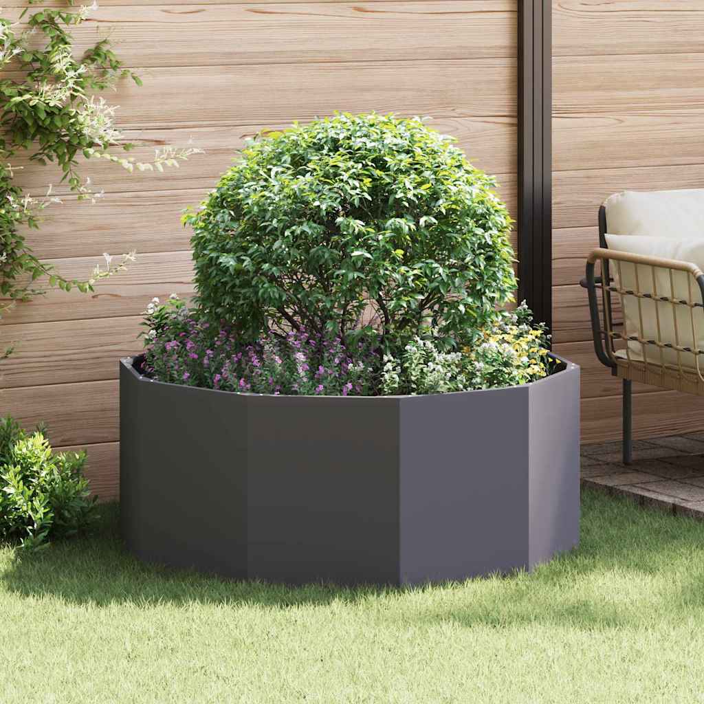 Planter 120 x 120 x 50 cm Steel Black