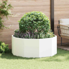 Planter 120 x 120 x 50 cm Steel White