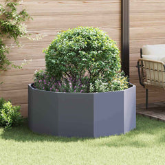 Planter 120 x 120 x 50 cm Steel Anthracite