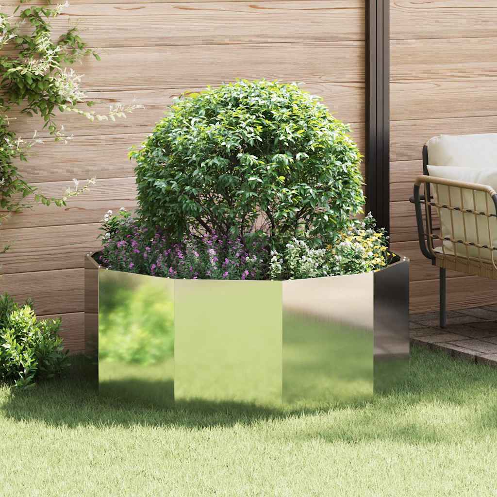 Planter 120 x 120 x 50 cm Steel Galvanised steel
