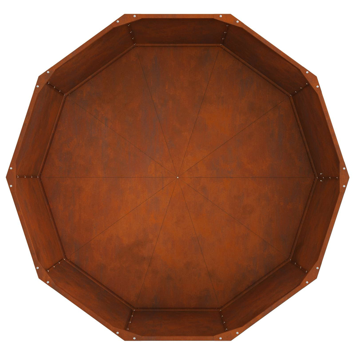 Planter 120 x 120 x 50 cm Steel Weathering steel