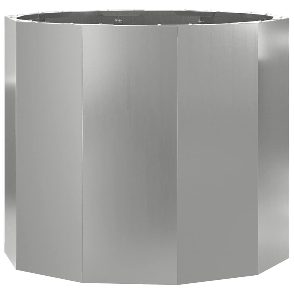 vidaXL Planter Silver 60 x 60 x 50 cm Galvanised Steel 2