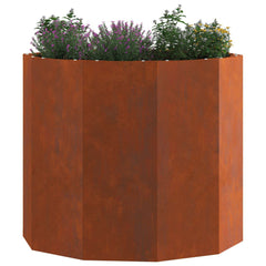vidaXL Planter Rusty 60 x 60 x 50 cm Weathering Steel 3