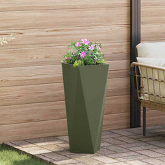vidaXL Planter Olive Green 30 x 30 x 75 cm Steel 1