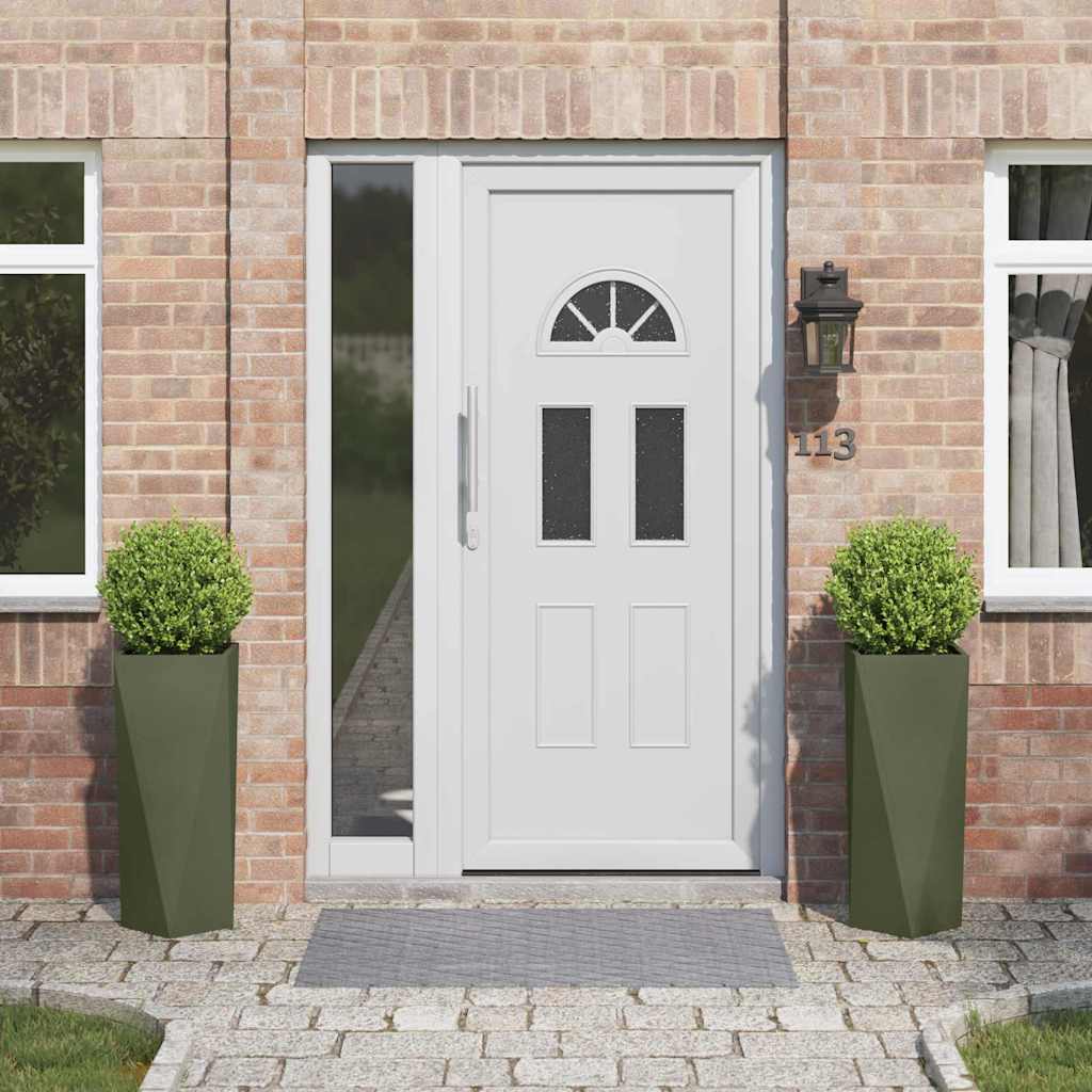 vidaXL Planter Steel 2 pcs Width 30 cm