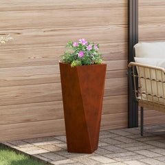 vidaXL Planter Rusty 30 x 30 x 75 cm Weathering Steel 1