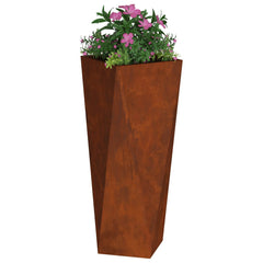 vidaXL Planter Rusty 30 x 30 x 75 cm Weathering Steel 3