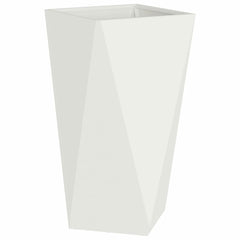vidaXL Planter White 40 x 40 x 75 cm Steel 2