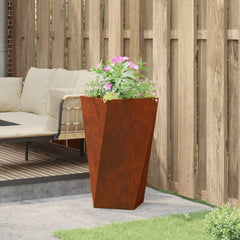 vidaXL Planter Rusty 40 x 40 x 75 cm Weathering Steel 4