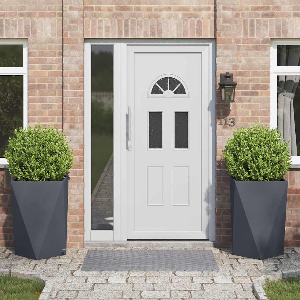 vidaXL Planter Steel 2 pcs Width 50 cm