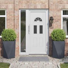 vidaXL Planter Steel 2 pcs Width 50 cm