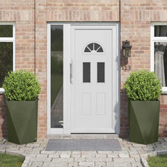 vidaXL Planter Steel 2 pcs Width 50 cm