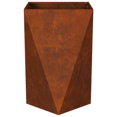 vidaXL Planter Rusty 50 x 50 x 75 cm Weathering Steel 6