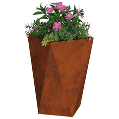 vidaXL Planter Rusty 50 x 50 x 75 cm Weathering Steel 3