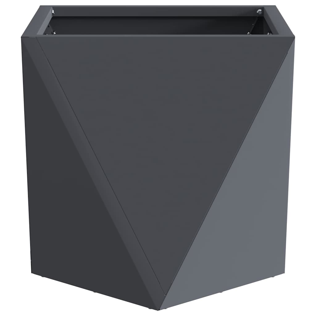 vidaXL Planter 2 pcs Anthracite 30 x 30 x 30 cm Steel 6