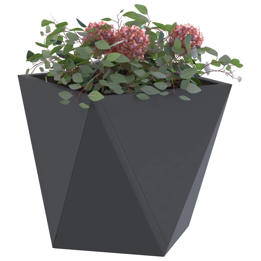 vidaXL Planter 2 pcs Anthracite 30 x 30 x 30 cm Steel 3
